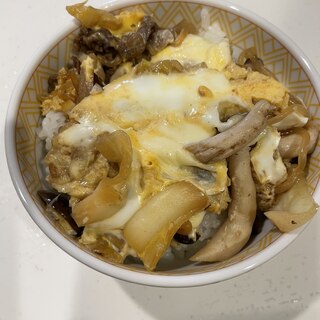 残ったすき焼き玉子とじ丼